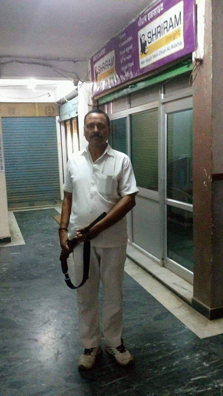 Gun man security guard